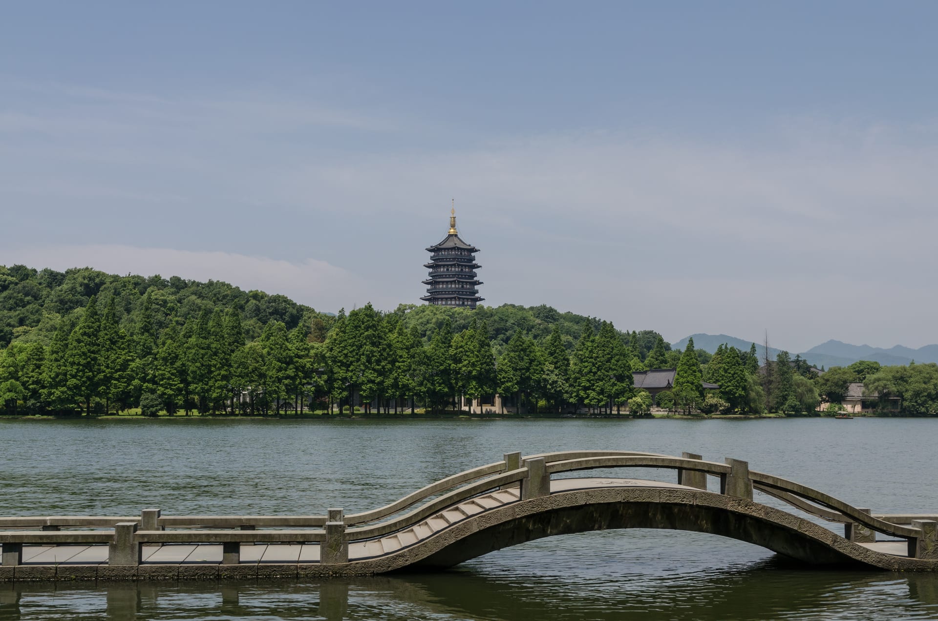 Leifeng Pagoda across West Lake