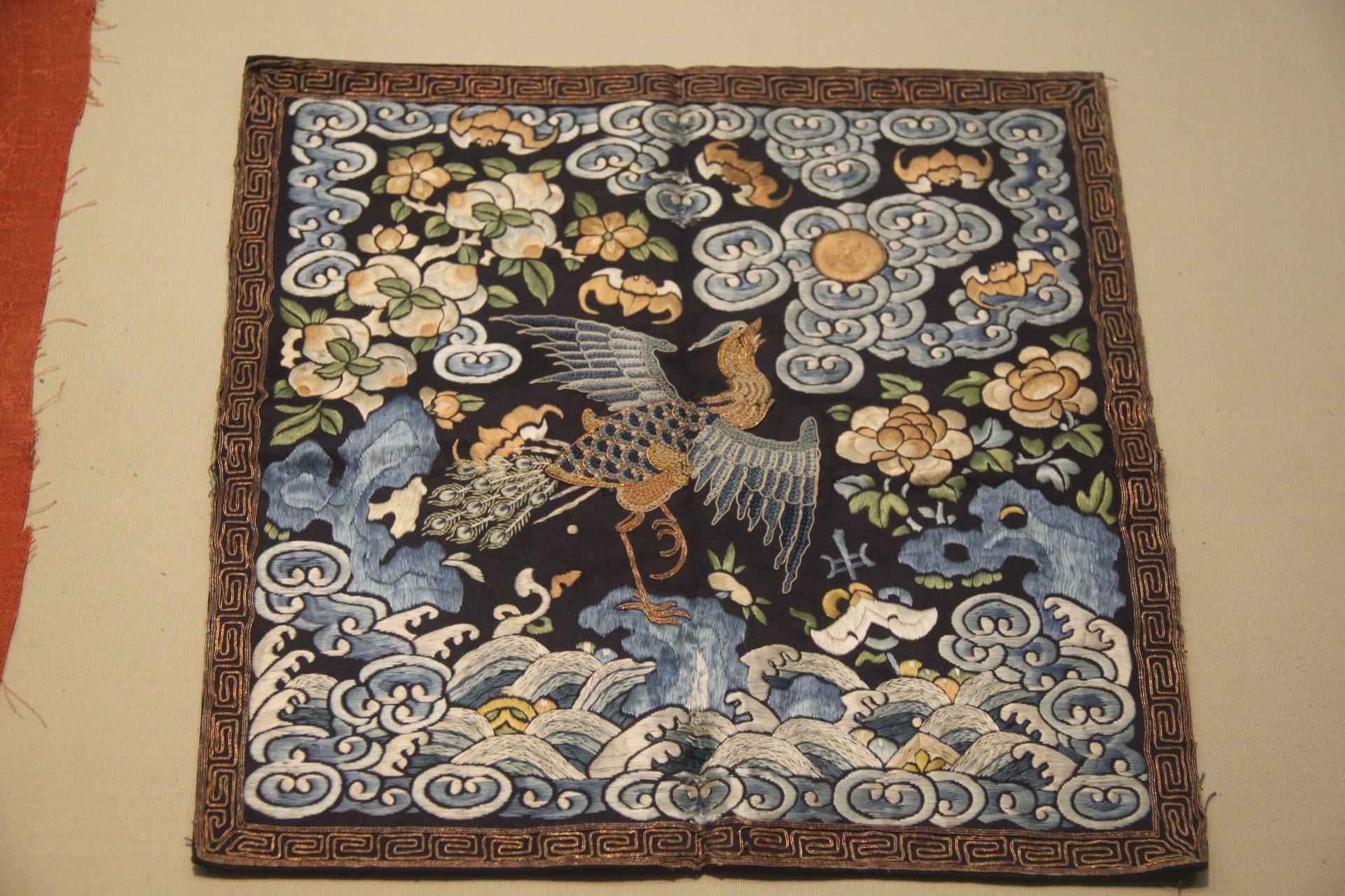 Detailed Qing dynasty silk embroidery